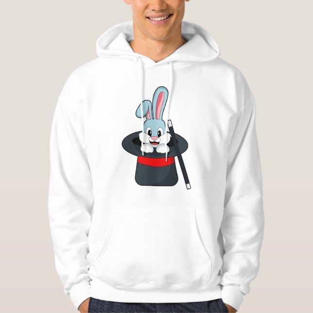 Kanin i magiska med Trollspö och hatt Hoodie (Framsida)
