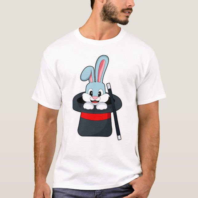 Kanin i magiska med Trollspö och hatt T Shirt (Framsida)