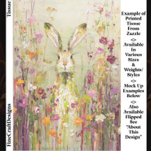 Kanin i Meadow of Wildblommor EE3R Decoupage
