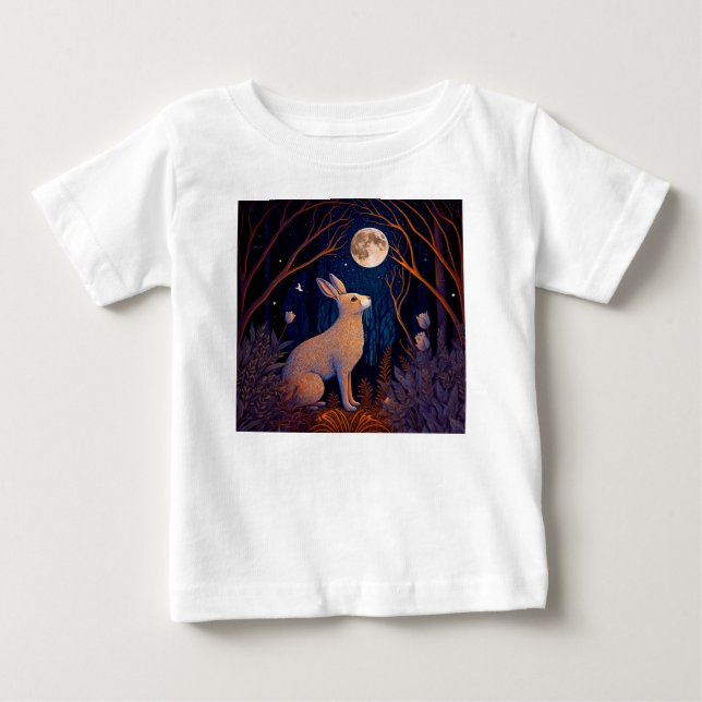 Kanin i Moonlight T Shirt (Framsida)