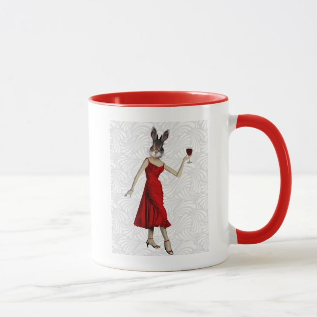 Kanin i Red Dress 2 Mugg (Höger)