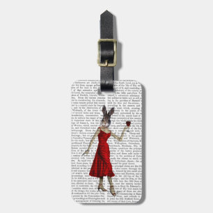 Kanin i Red Dress Bagagebricka