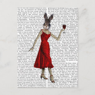 Kanin i Red Dress Vykort