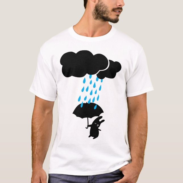 Kanin i regna t-shirt (Framsida)