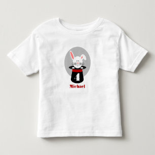 Kanin i skjorta för hatttrollkarlfödelsedag t-shirt