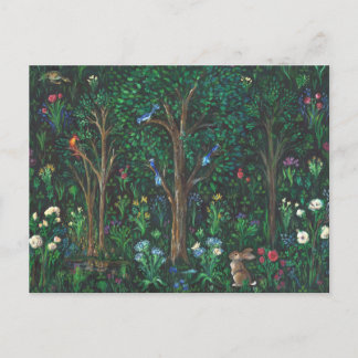 "Kanin i skog." (Hela målningen) vykort