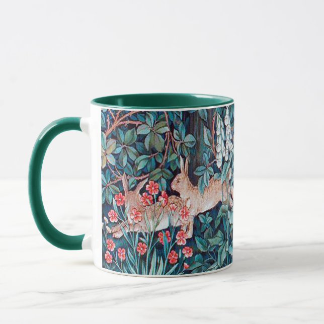 Kanin i skogen, William Morris, Art nouveau Mugg (Vänster)