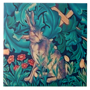 Kanin i skogen, William Morris Ceramic Tile Kakelplatta