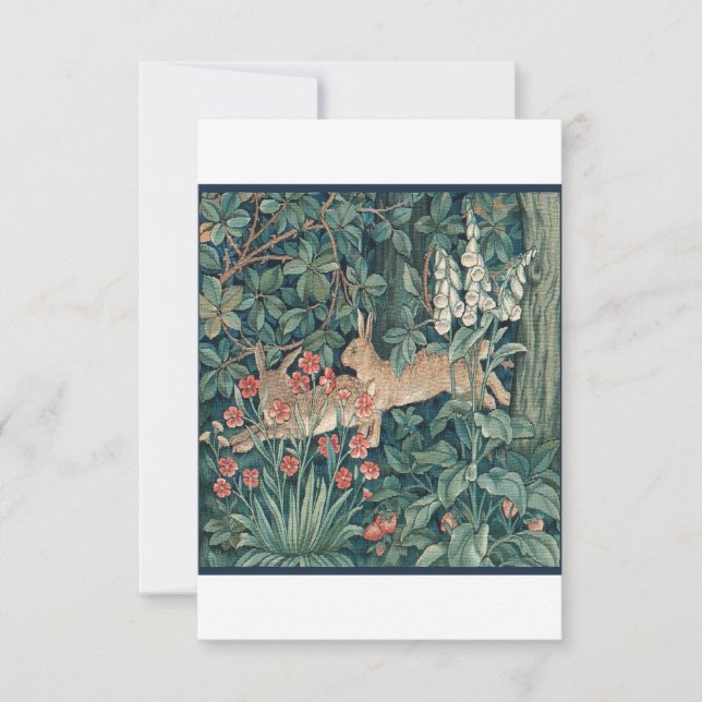 Kanin i skogen - William Morris Spara Datumet (Framsida)