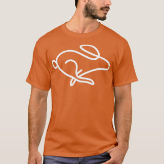 kanin i vita färg t shirt