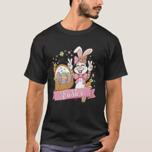 Kanin Kanin Ansikte Roligt Glad Påskdag Kvinnor Tj T Shirt