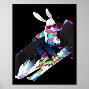 Kanin kanin skidåkning skidåkare skid vinter snö  poster