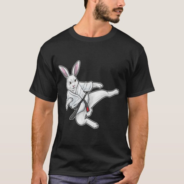Kanin Karate Kampkonst T Shirt (Framsida)