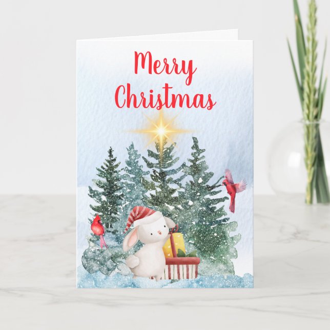 Kanin & Kardinaler Helgkort (Framsida)