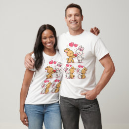 Kanin Kärlek Serie — Söta Romantiska Kaniner T Shirt