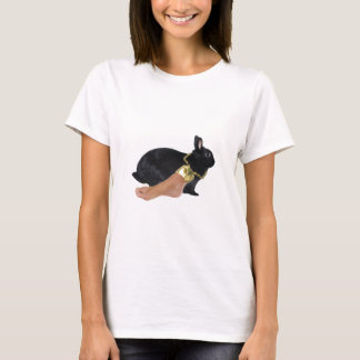 Kanin lycklig människafot t-shirt