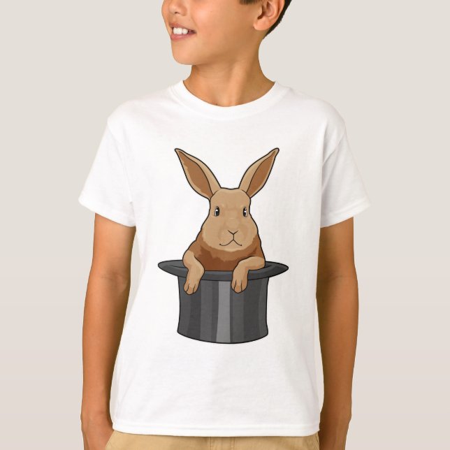Kanin Magician Magic hat T Shirt (Framsida)