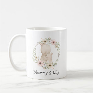 Kanin mamma & Baby - Personlig Family Kaffemugg