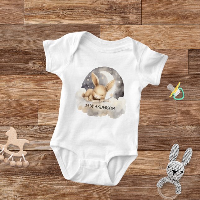 Kanin mån himmel beige söt t shirt (Skapare uppladdad)