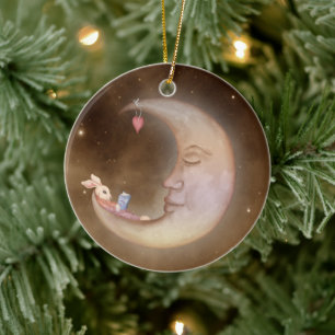 Kanin Måne på ett hav av ornament