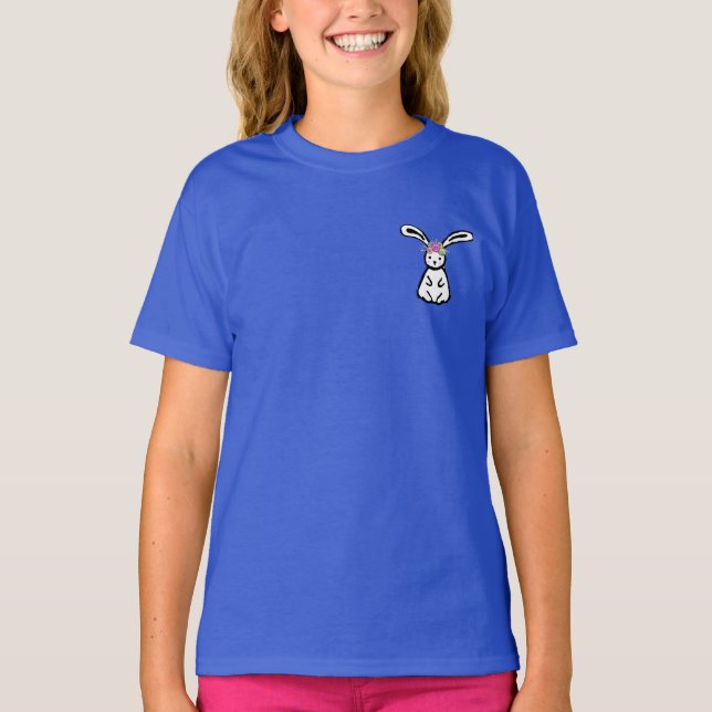 Kanin med blommakronan t shirt (Framsida)