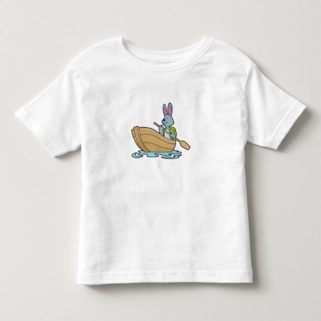Kanin med Boat & Paddle T Shirt (Framsida)