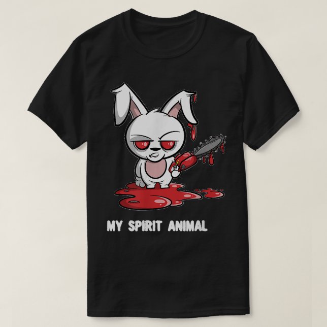Kanin med Chainszit Min andliga kål T Shirt (Design framsida)