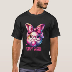 Kanin med glasögon som blåser bubbelgummi Kvinnor T Shirt