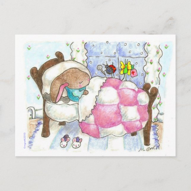 kanin med kryp vykort (Framsida)