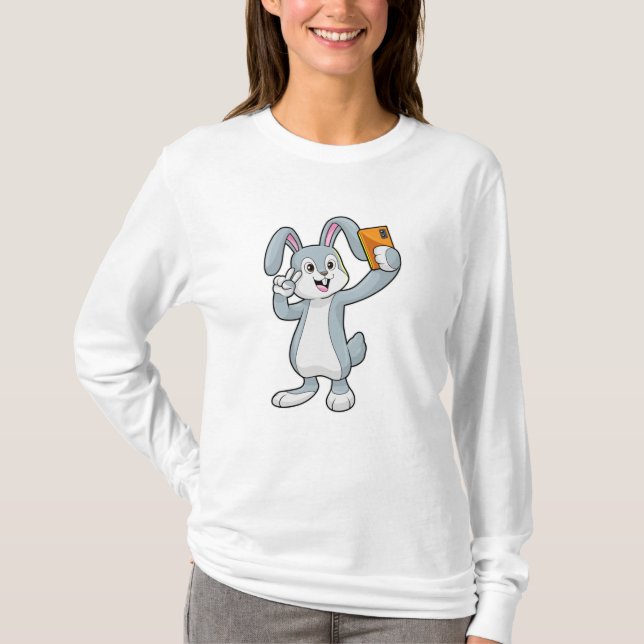 Kanin med Mobile T Shirt (Framsida)