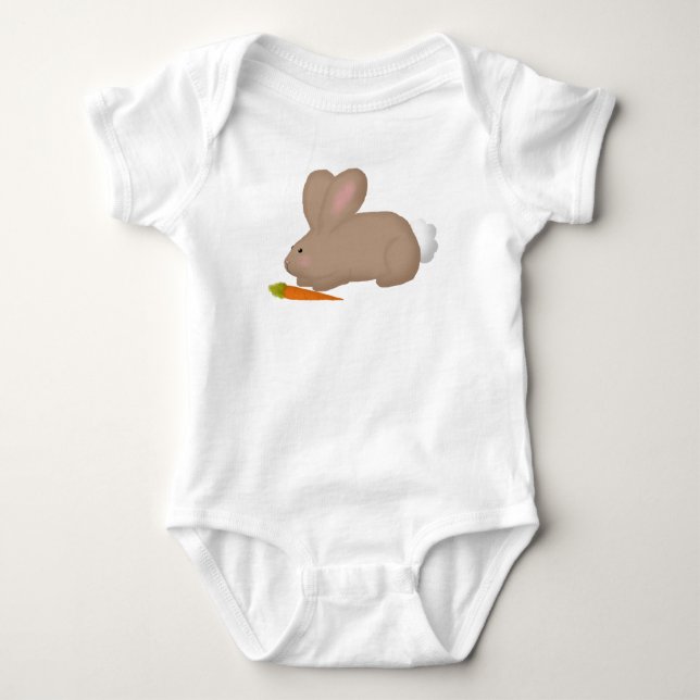 Kanin med morot Baby Body T Shirt (Framsida)