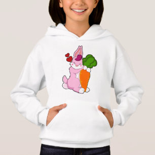 Kanin med morot och hjärta t shirt