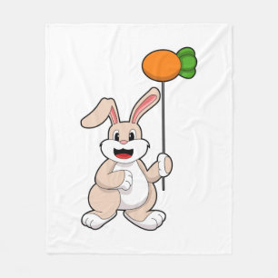 Kanin med morot som Balloon.PNG Fleecefilt