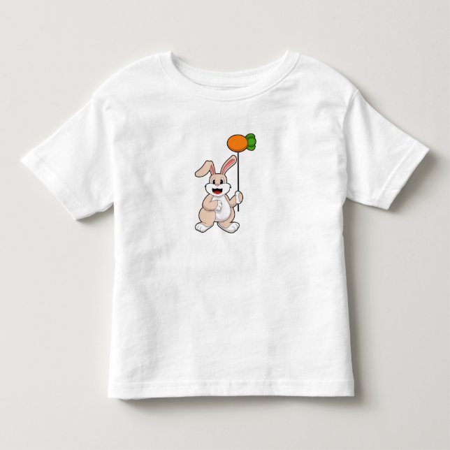 Kanin med morot som Balloon.PNG T Shirt (Framsida)