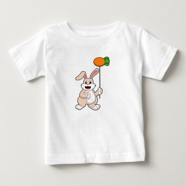 Kanin med morot som Balloon.PNG T Shirt (Framsida)