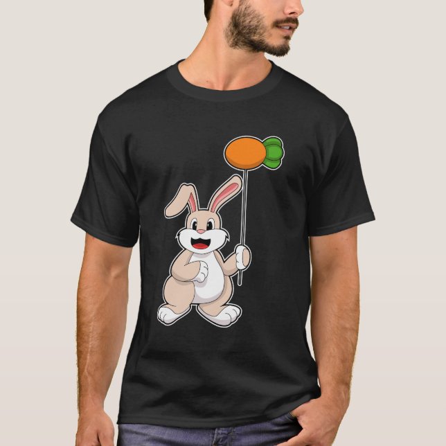 Kanin med morot som Balloon.PNG T Shirt (Framsida)