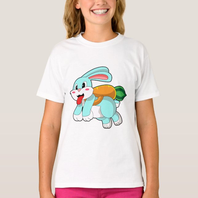 Kanin med morot som Rocket T Shirt (Framsida)