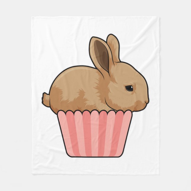 Kanin med Muffin Fleecefilt (Framsidan)