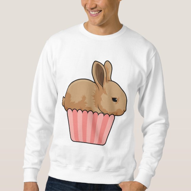 Kanin med Muffin Lång Ärmad Tröja (Framsida)