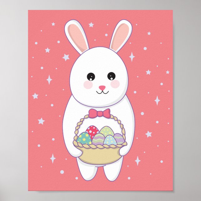 kanin med påskägg basket poster (Framsidan)