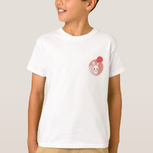 Kanin med röd ballong för barn t shirt