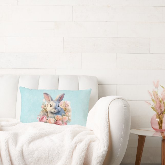 Kanin med rosenkrans Söt Lumbarkudde (Soffa)