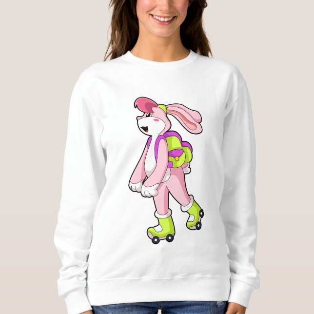 Kanin med rullskridskor t shirt (Framsida)