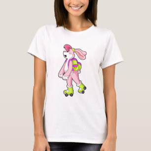 Kanin med rullskridskor t shirt