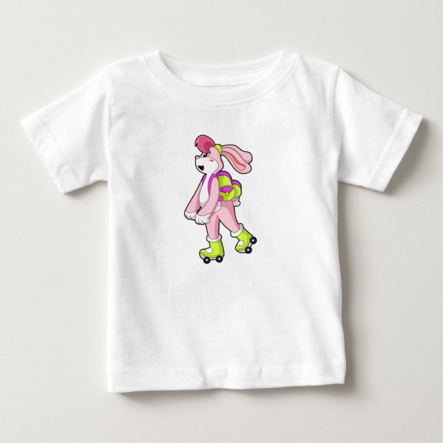 Kanin med rullskridskor t shirt (Framsida)