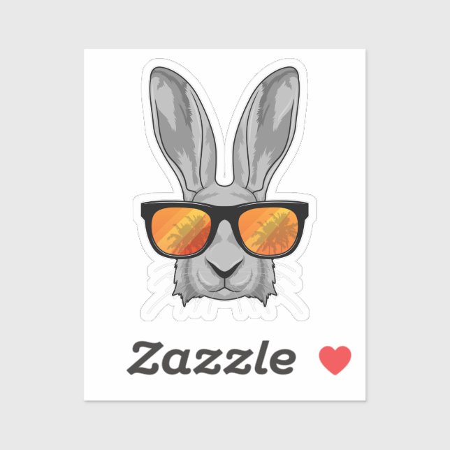 Kanin med sunglass klistermärken (Ark)