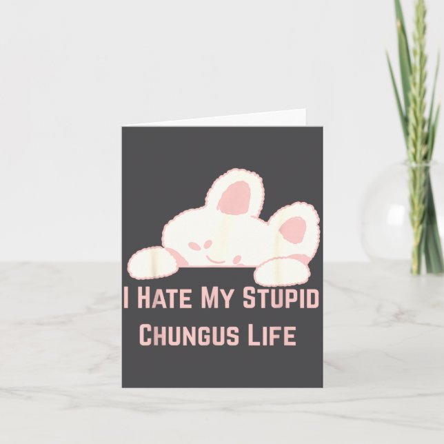 Kanin Meme Jag Hatrar Mitt Stud Chungus Liv  Kort (Framsida)