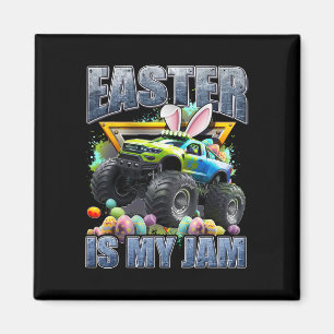 Kanin Monster Truck Påsk Är Min Jam Dag Pojkar Bar Magnet