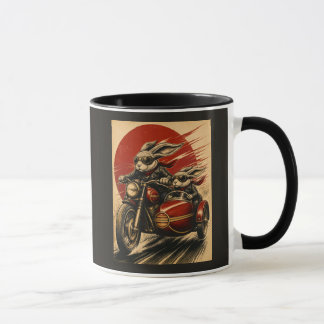 Kanin Motorcykel Sidovagn Mugg