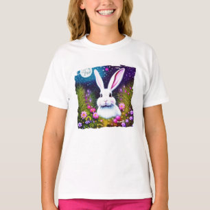 Kanin och blommor T-Shirt